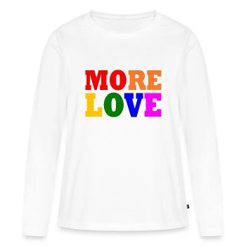More love - T-shirt manches longues Premium bio Femme - blanc - Devant - Julia (174cm)