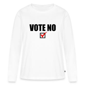 Vote no - T-shirt manches longues Premium bio Femme - blanc - Devant - Julia (174cm)