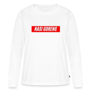 Nasi Goreng, votre plat préféré d’Asie - T-shirt manches longues Premium bio Femme - blanc - Devant - Julia (174cm)