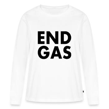 End gas - Women's Premium Organic Long Sleeve Shirt - white - Front - Julia (174cm)