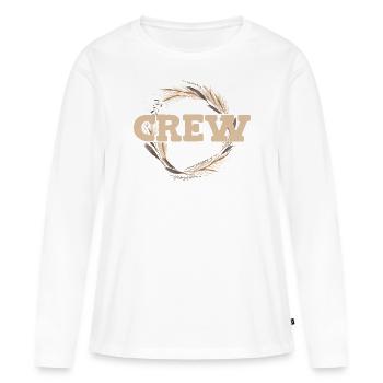 Crew der Braut - JGA Junggesellenabschied Frauen - Frauen Premium Bio Langarmshirt - Weiß - Vorne - Julia (174cm)