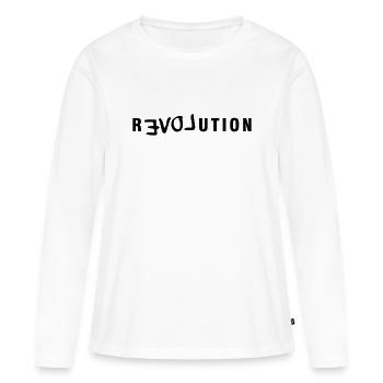 LOVE REVOLUTION - Women's Premium Organic Long Sleeve Shirt - white - Front - Julia (174cm)