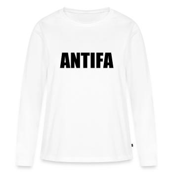 Antifa - Frauen Premium Bio Langarmshirt - Weiß - Vorne - Julia (174cm)