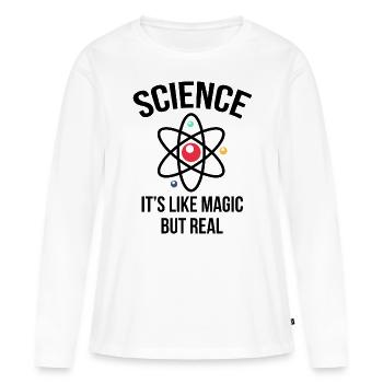 Nerd - T-shirt manches longues Premium bio Femme - blanc - Devant - Julia (174cm)