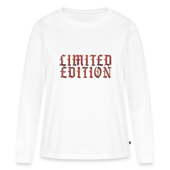 Limited Edition - Frauen Premium Bio Langarmshirt - Weiß - Vorne - Julia (174cm)
