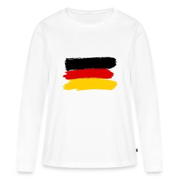 German Flag Jersey Merchandise Germany - Women's Premium Organic Long Sleeve Shirt - white - Front - Julia (174cm)