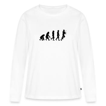 Joggling - Jogging et jonglage - T-shirt manches longues Premium bio Femme - blanc - Devant - Julia (174cm)
