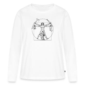 Feuerwehr die Kunst der Rettung und Bergung - Frauen Premium Bio Langarmshirt - Weiß - Vorne - Julia (174cm)