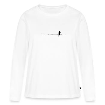 Oiseau sur la corde raide - T-shirt manches longues Premium bio Femme - blanc - Devant - Julia (174cm)