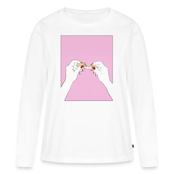 Fortune cookie - Women's Premium Organic Long Sleeve Shirt - white - Front - Julia (174cm)