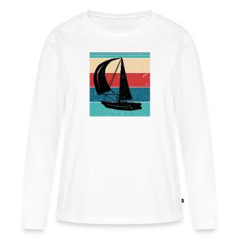 Voile - T-shirt manches longues Premium bio Femme - blanc - Devant - Julia (174cm)