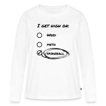 Geschenk lustiger Spikeball-Humor-Fan-Spieler - Frauen Premium Bio Langarmshirt - Weiß - Vorne - Julia (174cm)