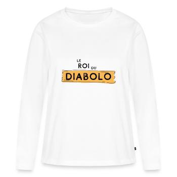 Cadeau humour diabolo cirque passion drôle - T-shirt manches longues Premium bio Femme - blanc - Devant - Julia (174cm)