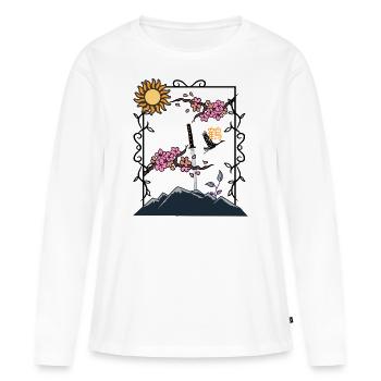 Katana in the rock - Women's Premium Organic Long Sleeve Shirt - white - Front - Julia (174cm)