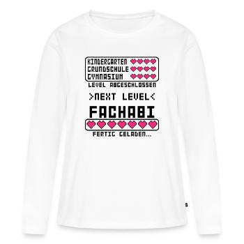 Fachabitur Fachabi zum bestandenen Abgeschlossen - Frauen Premium Bio Langarmshirt - Weiß - Vorne - Julia (174cm)