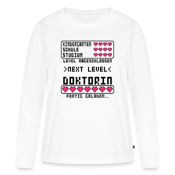 Doktorin Bestandenen Arztprüfung Doktorprüfung - Frauen Premium Bio Langarmshirt - Weiß - Vorne - Julia (174cm)
