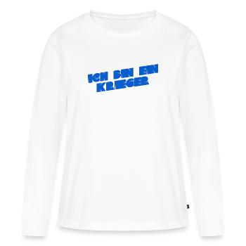 ich bin ein Krieger - Frauen Premium Bio Langarmshirt - Weiß - Vorne - Julia (174cm)
