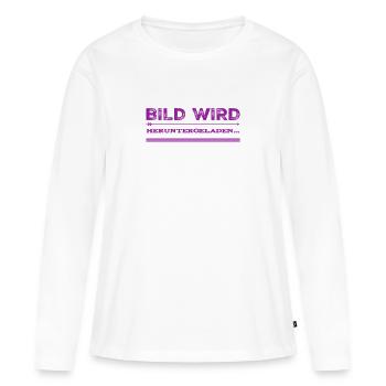 das Bild lädt - Frauen Premium Bio Langarmshirt - Weiß - Vorne - Julia (174cm)
