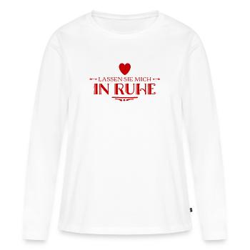lassen sie das - Frauen Premium Bio Langarmshirt - Weiß - Vorne - Julia (174cm)