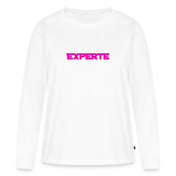 ich bin ein Experte - Frauen Premium Bio Langarmshirt - Weiß - Vorne - Julia (174cm)