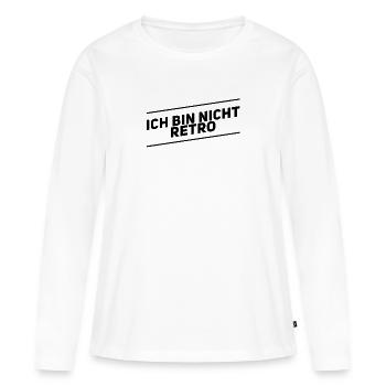 retro war gestern - Frauen Premium Bio Langarmshirt - Weiß - Vorne - Julia (174cm)