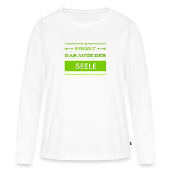 das Auge der Seele - Frauen Premium Bio Langarmshirt - Weiß - Vorne - Julia (174cm)
