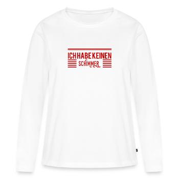 ich habe keinen Plan - Frauen Premium Bio Langarmshirt - Weiß - Vorne - Julia (174cm)