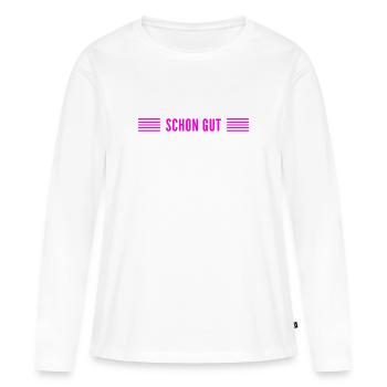 das ist kein Problem - Frauen Premium Bio Langarmshirt - Weiß - Vorne - Julia (174cm)