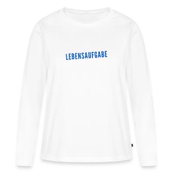 das gibt mir einen Sinn - Frauen Premium Bio Langarmshirt - Weiß - Vorne - Julia (174cm)