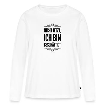 ich habe zu tun - Frauen Premium Bio Langarmshirt - Weiß - Vorne - Julia (174cm)