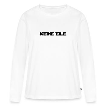 ich mache langsam - Frauen Premium Bio Langarmshirt - Weiß - Vorne - Julia (174cm)