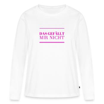 das mag ich nicht - Frauen Premium Bio Langarmshirt - Weiß - Vorne - Julia (174cm)