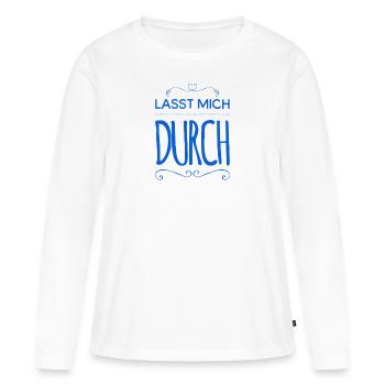 freie Bahn - Frauen Premium Bio Langarmshirt - Weiß - Vorne - Julia (174cm)