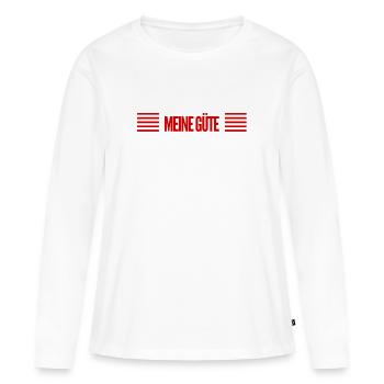 Dein Ernst? - Frauen Premium Bio Langarmshirt - Weiß - Vorne - Julia (174cm)