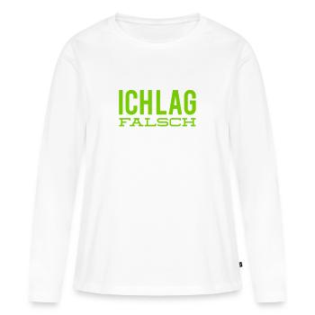 ich lag falsch - Frauen Premium Bio Langarmshirt - Weiß - Vorne - Julia (174cm)