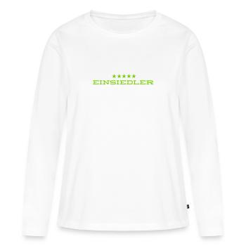 ich mag die Stille - Frauen Premium Bio Langarmshirt - Weiß - Vorne - Julia (174cm)