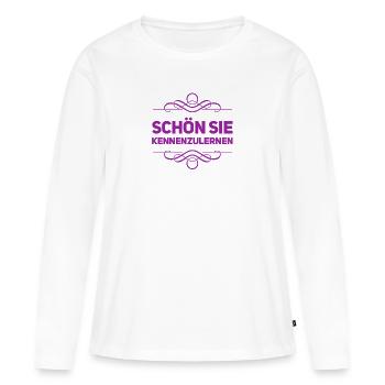 sie mag ich - Frauen Premium Bio Langarmshirt - Weiß - Vorne - Julia (174cm)