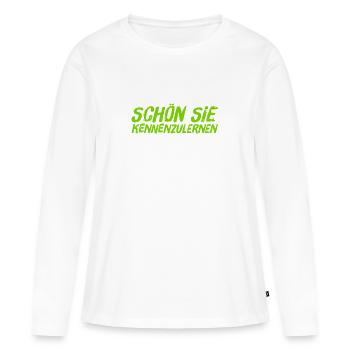 ich mag sie - Frauen Premium Bio Langarmshirt - Weiß - Vorne - Julia (174cm)