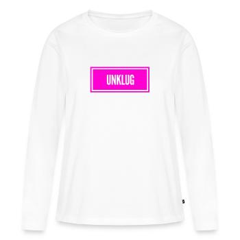das war dumm - Frauen Premium Bio Langarmshirt - Weiß - Vorne - Julia (174cm)