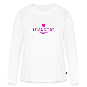 ich bin frech - Frauen Premium Bio Langarmshirt - Weiß - Vorne - Julia (174cm)