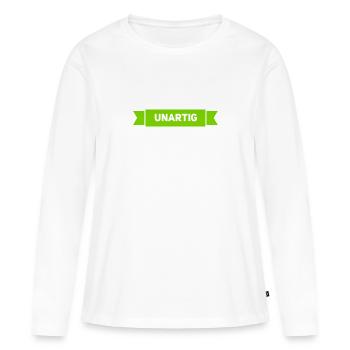 ich bin gern frech - Frauen Premium Bio Langarmshirt - Weiß - Vorne - Julia (174cm)