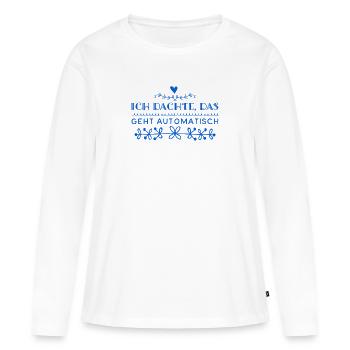 da lag ich falsch - Frauen Premium Bio Langarmshirt - Weiß - Vorne - Julia (174cm)