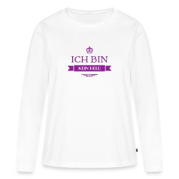 ich habe nichts von einem Held - Frauen Premium Bio Langarmshirt - Weiß - Vorne - Julia (174cm)
