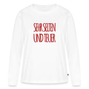 ich bin besonders - Frauen Premium Bio Langarmshirt - Weiß - Vorne - Julia (174cm)