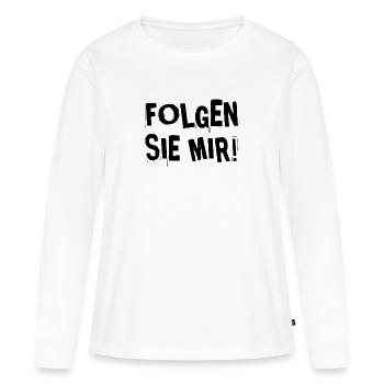 ich zeige es ihnen - Frauen Premium Bio Langarmshirt - Weiß - Vorne - Julia (174cm)