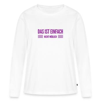 ich kann es nicht fassen - Frauen Premium Bio Langarmshirt - Weiß - Vorne - Julia (174cm)