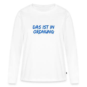das ist kein Problem - Frauen Premium Bio Langarmshirt - Weiß - Vorne - Julia (174cm)