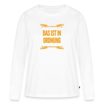 kein Problem - Frauen Premium Bio Langarmshirt - Weiß - Vorne - Julia (174cm)