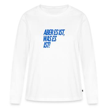 ich bleibe locker - Frauen Premium Bio Langarmshirt - Weiß - Vorne - Julia (174cm)