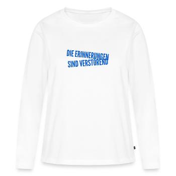 unangenehme Erinnerungen - Frauen Premium Bio Langarmshirt - Weiß - Vorne - Julia (174cm)